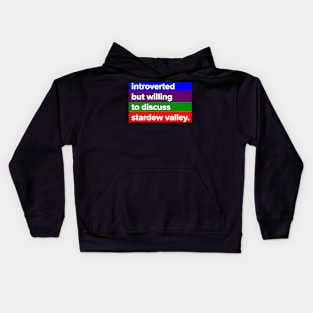 introverted but willing to discuss Stardew Valley Kids Hoodie